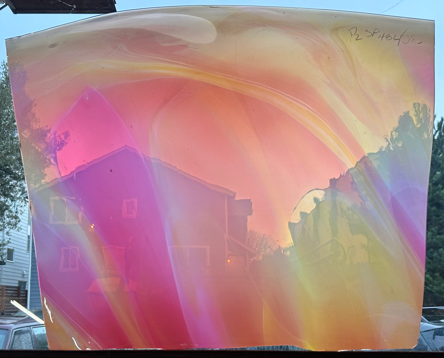 P2 Sp 48/353 Pink and Yellow on Light Opal Swirl