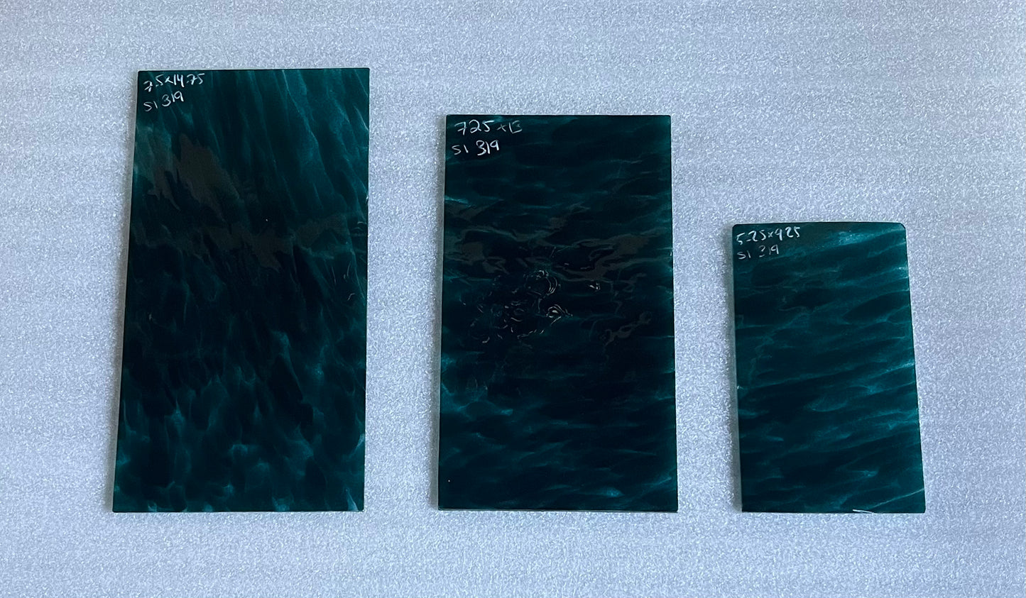 S1 319 Teal Transparent Puffs