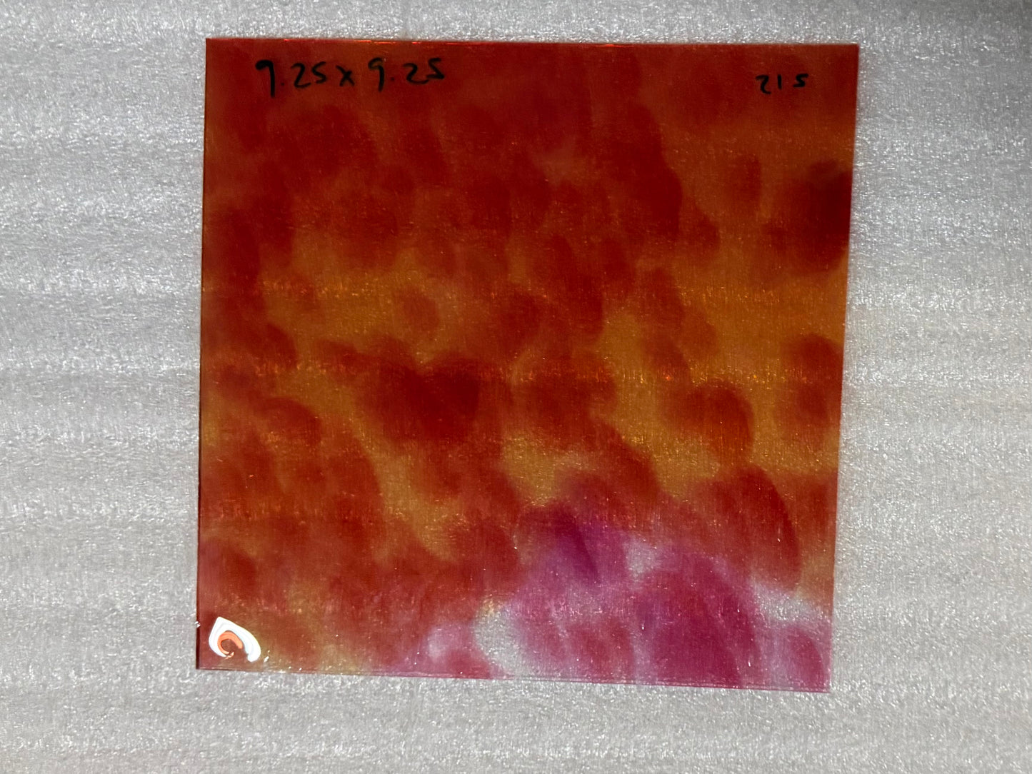 P2 215 Pink Puffs on Light Peach