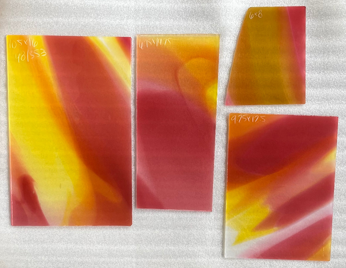 P2 Sp 48/353 Pink and Yellow on Light Opal Swirl