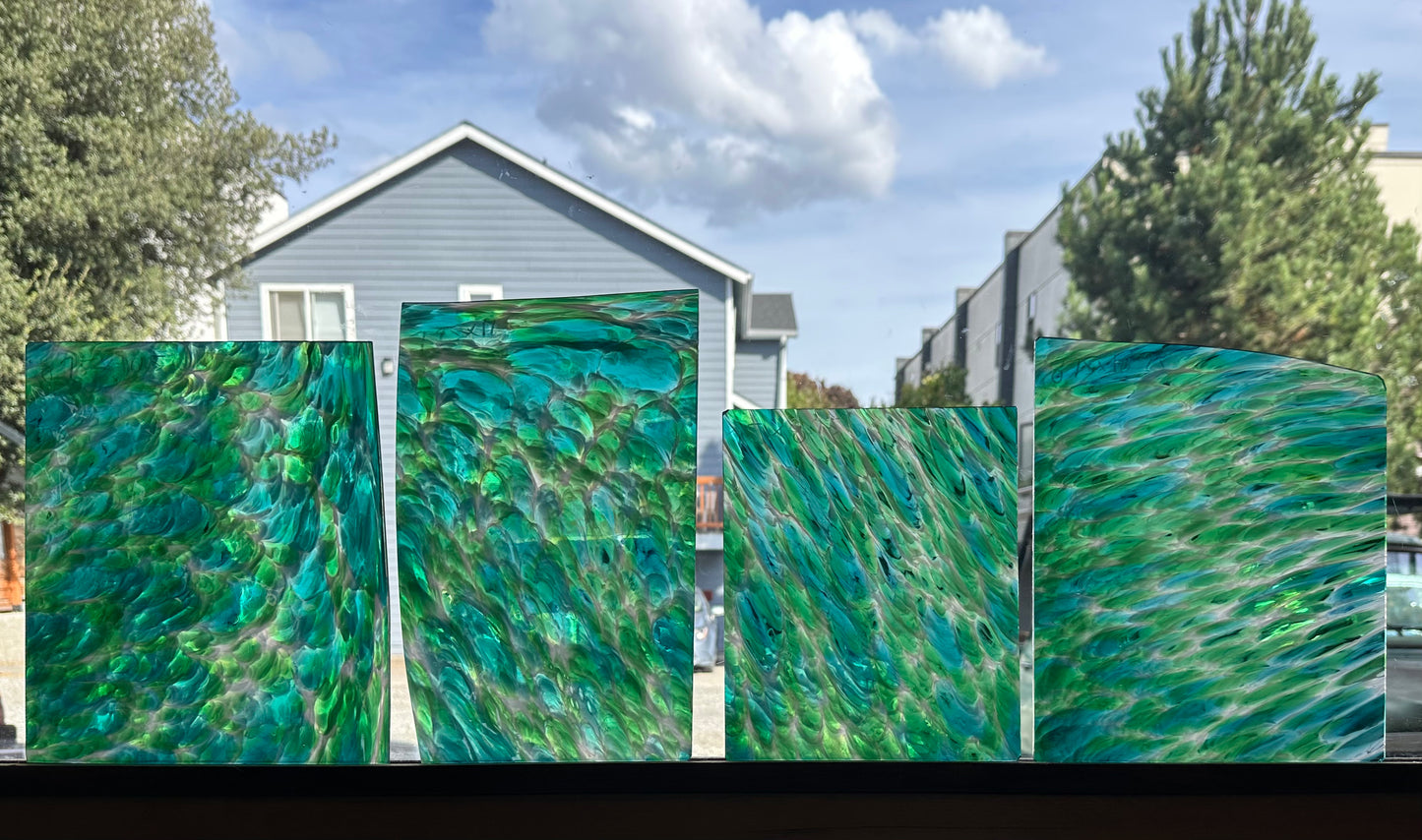 S1 297 Teal, Green, White
