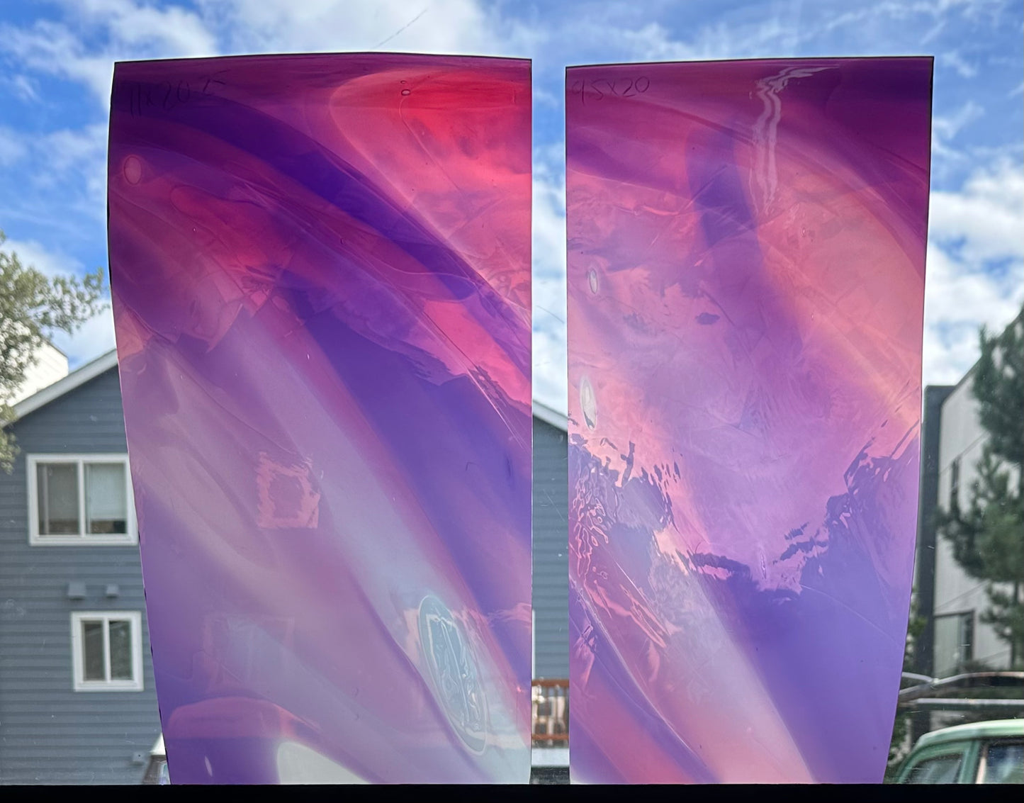 P2 SP 48/262 Pink and Purple Swirl on Opal