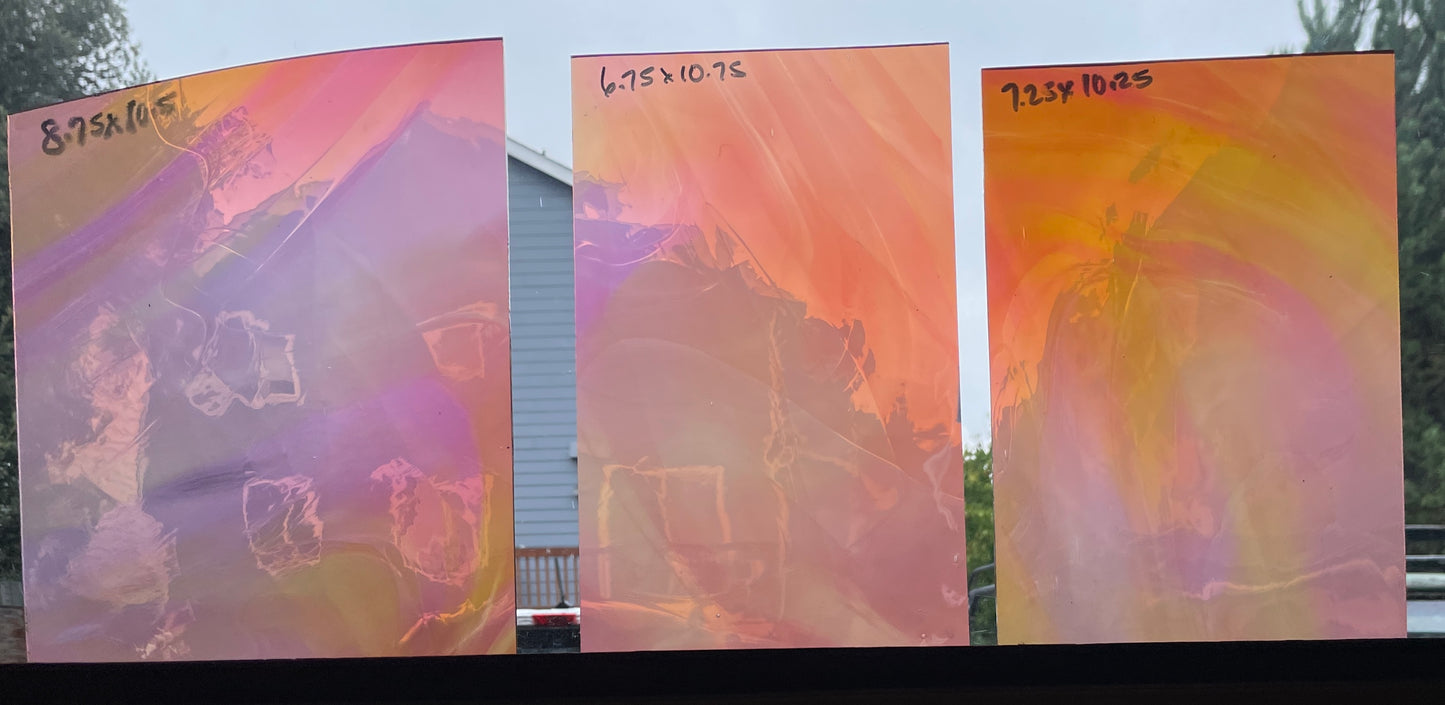 P2 Sp 48/259 Pink and Amber Swirl on Light Opal