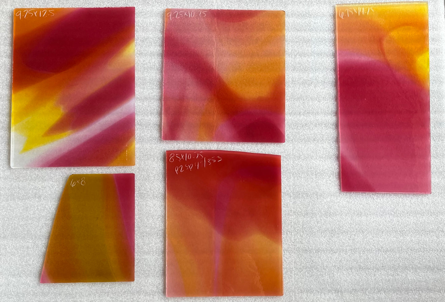 P2 Sp 48/353 Pink and Yellow on Light Opal Swirl